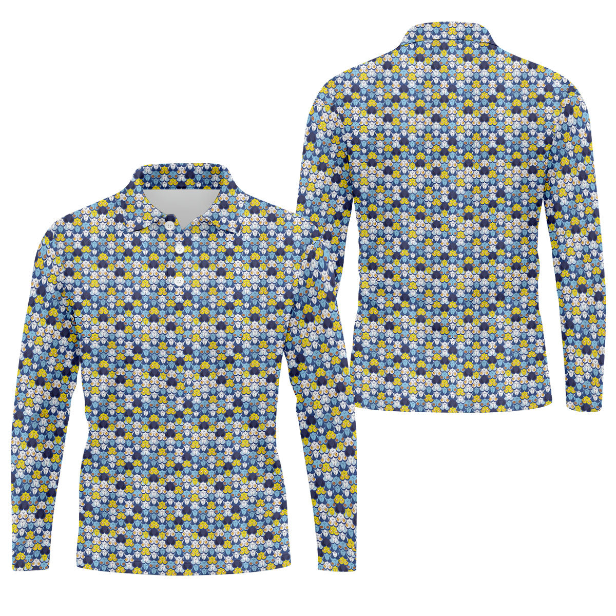 Funny Beer Pretzel Cleavage Pattern Golf Polo Shirt, Mens Golf Polo, Printed Golf Shirts