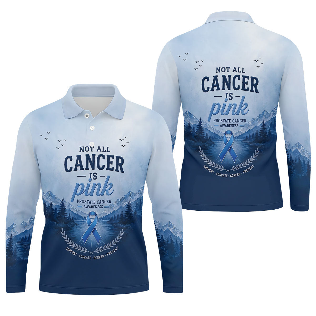 Not All Cancer Is Pink Prostate Cancer Polo Shirt, Mens Golf Polo, Printed Golf Shirts