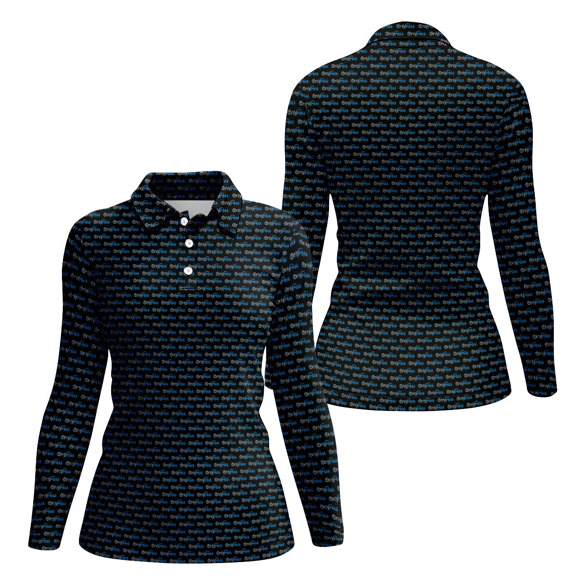 OnlyPars All Over Print Golf Top, Funny Golfer Humor Design, Golf Shirts For Women