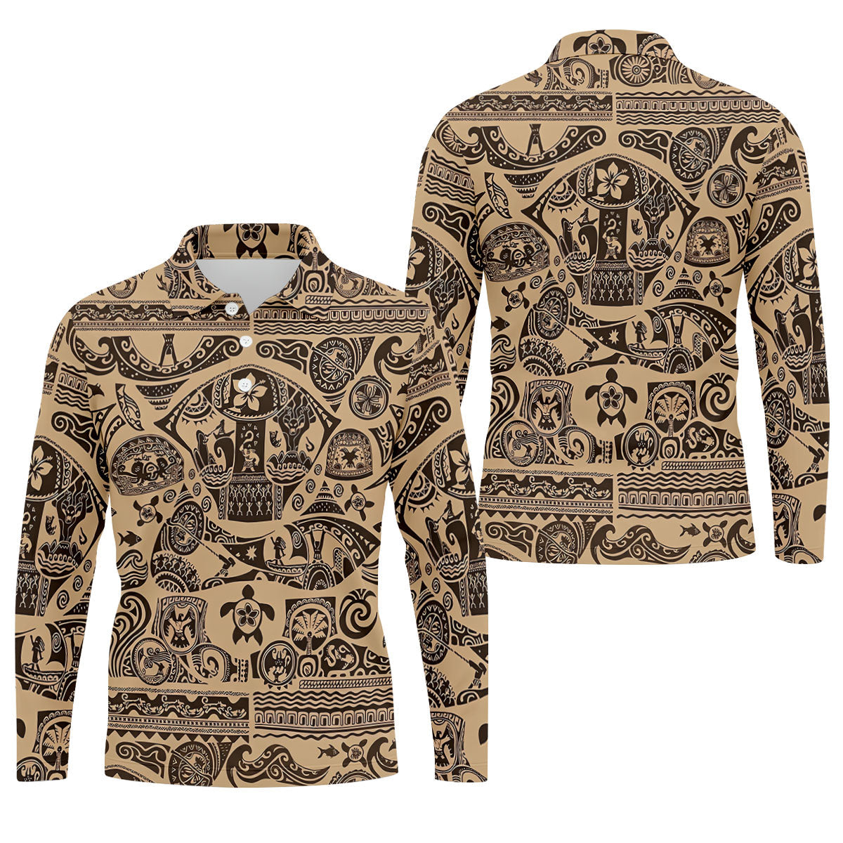 Polynesian Tribal Hawaiian Golf Shirt, Golf Shirts For Men, Mens Golf Apparel