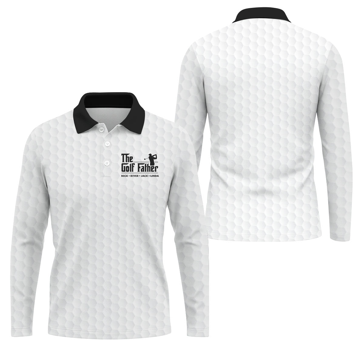 The Golf Father Custom Name Golf Tops For Men, Golf Shirt For Dad, Father's Day Presents Golf