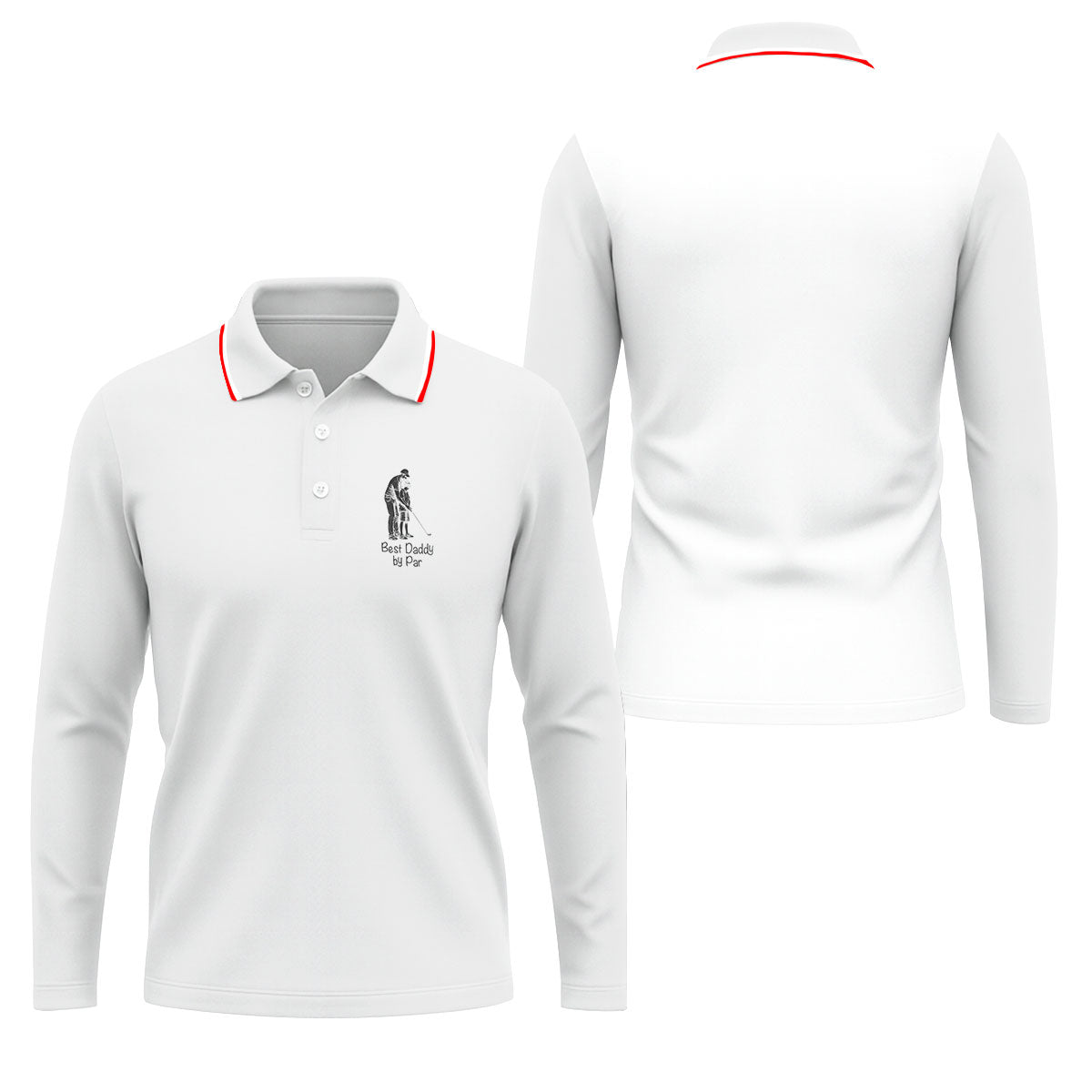 Best Dad Papa By Par Custom Photo Father's Day Golf Shirt, Golf Gift For Dad, Golf Polo For Men