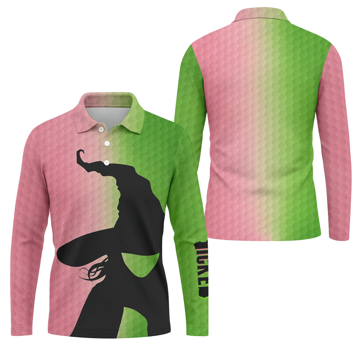 Halloween Witch Hat Golf Polo Shirt, Men's Golf Shirt, Golf Polo Shirts For Men