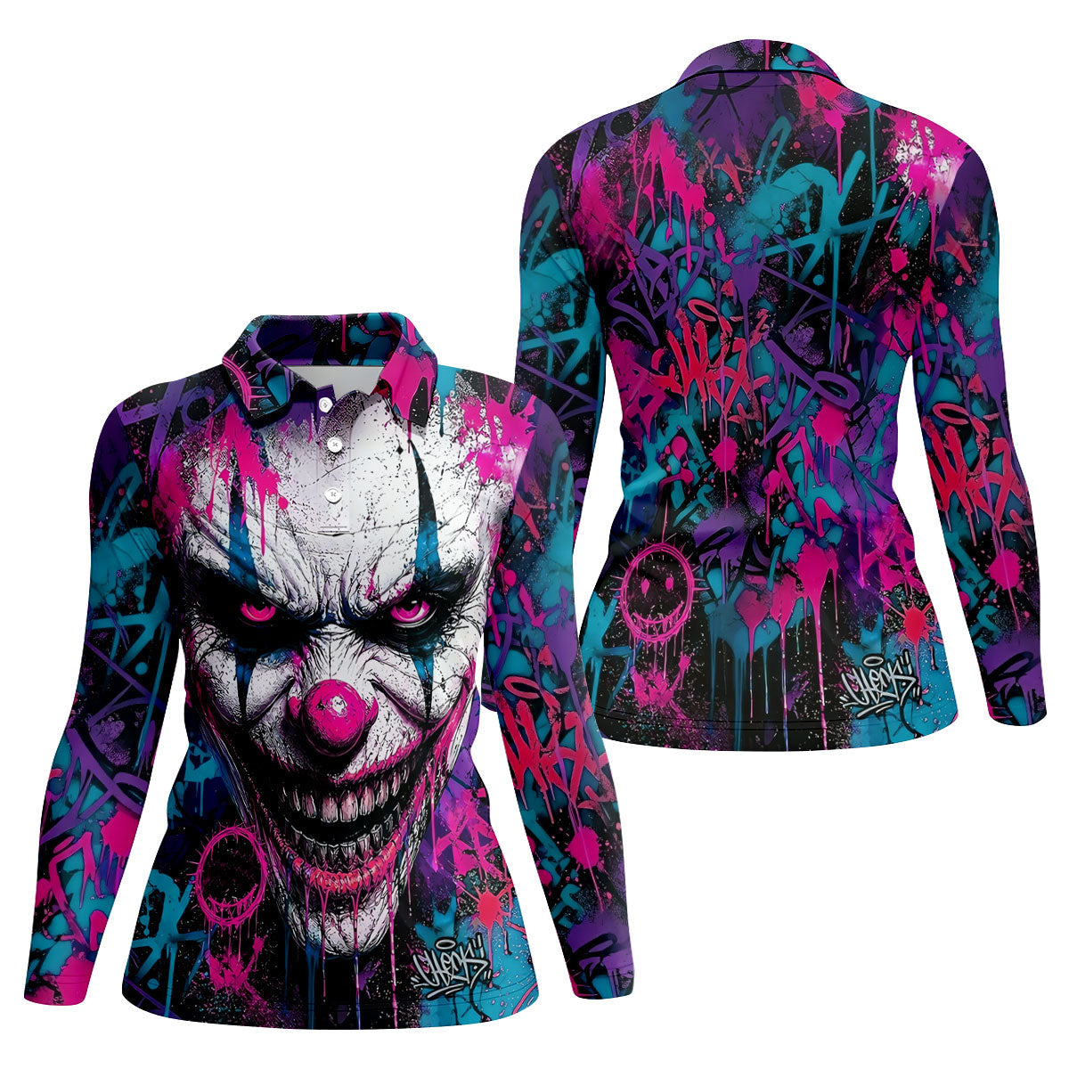 Halloween Horror Character Golf Shirt, Women's Golf Apparel, Ladies Golf Top