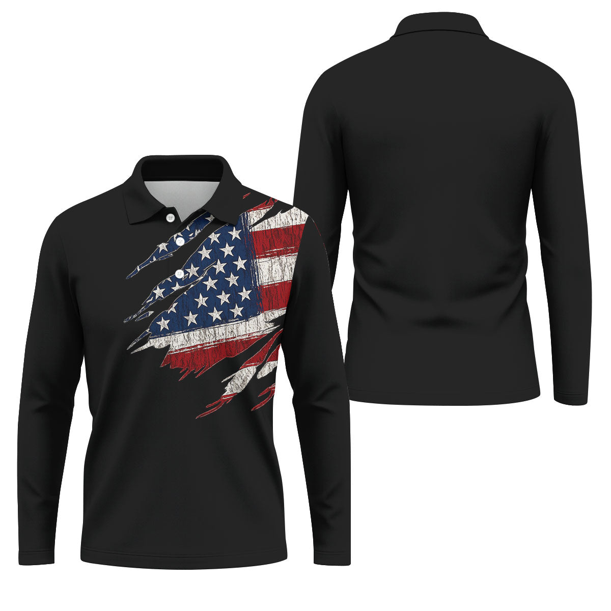 250th Anniversary Faith Cross Distressed USA Flag 4th Of July Golf Shirt, Patriotic Golf Shirt, Polo For Men