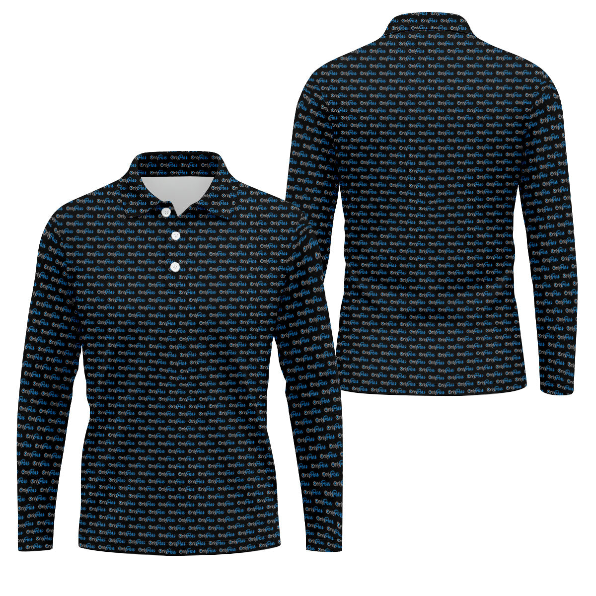 OnlyPars All Over Print Golf Shirt, Funny Golfer Humor Design, Golf Shirts For Men