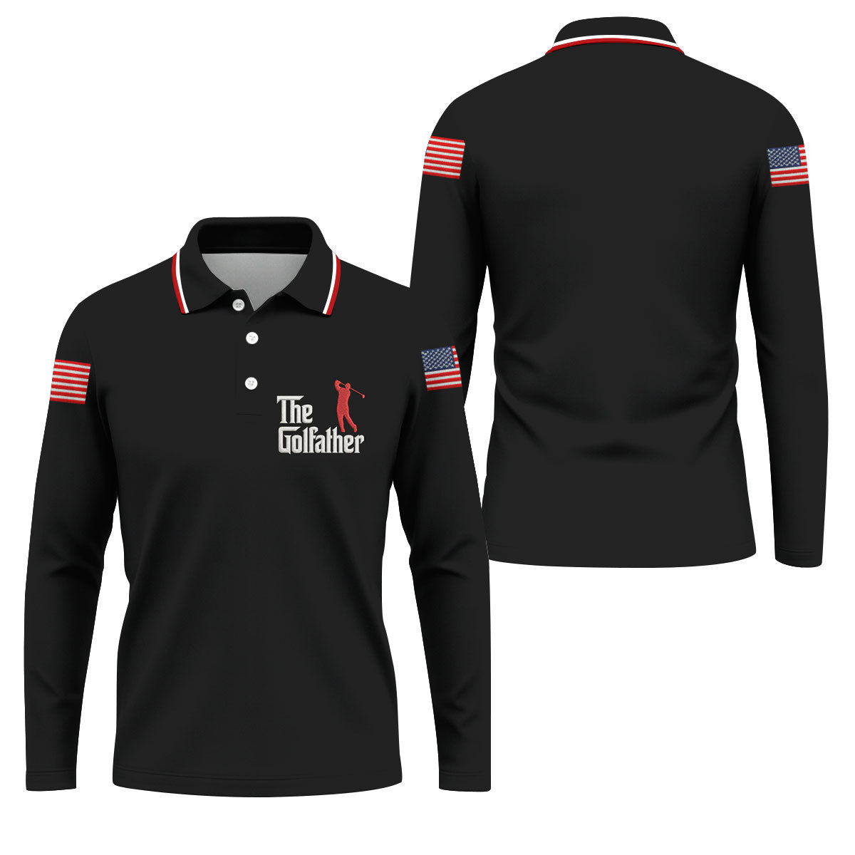 The Golfather Father's Day Golf Shirt, Men's Funny Golf Shirts, Golf Gift For Dad