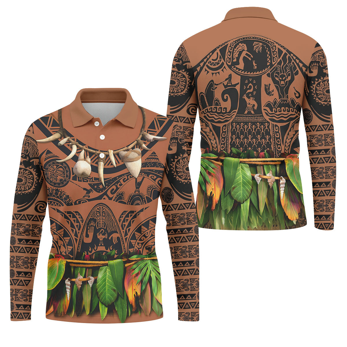 Cartoon Costume Hawaiian Golf Shirt, Men's Funny Golf Shirts, Polo Shirts For Men