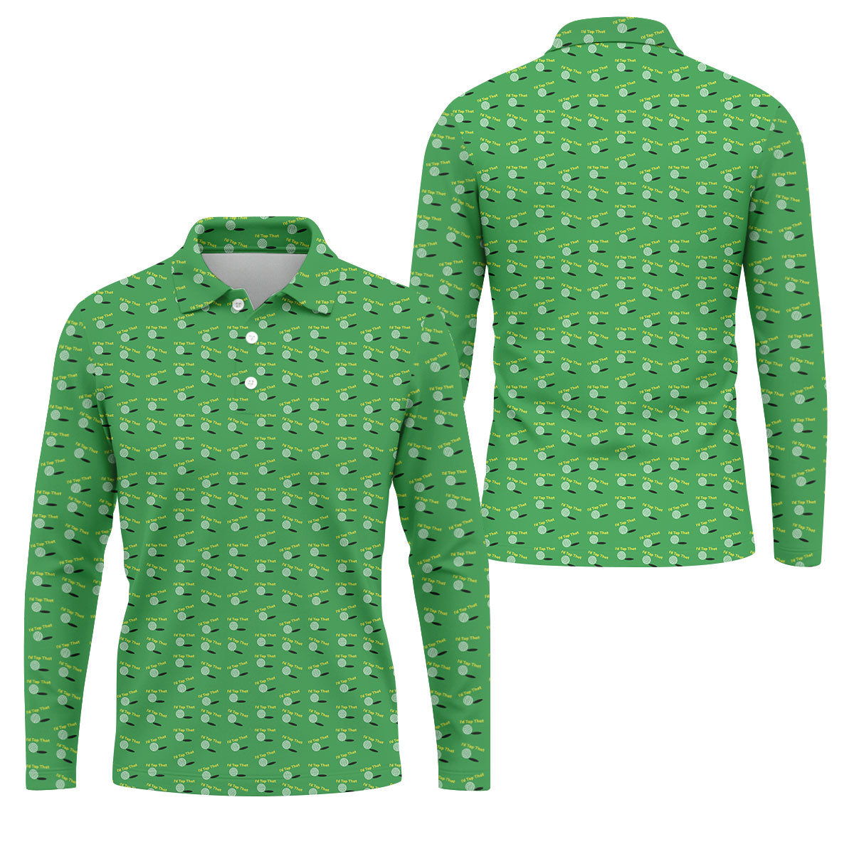 Funny Id Tap That Golf Ball Pattern Golf Shirt, Mens Golf Shirts, Golf Polo Shirts For Men