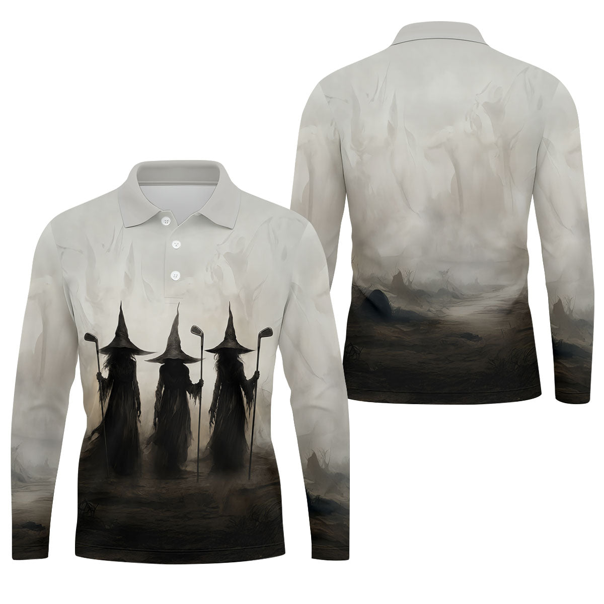 Halloween Witch Golf Polo Shirt, Golf Polo Shirts For Men, Hawaiian Golf Shirt