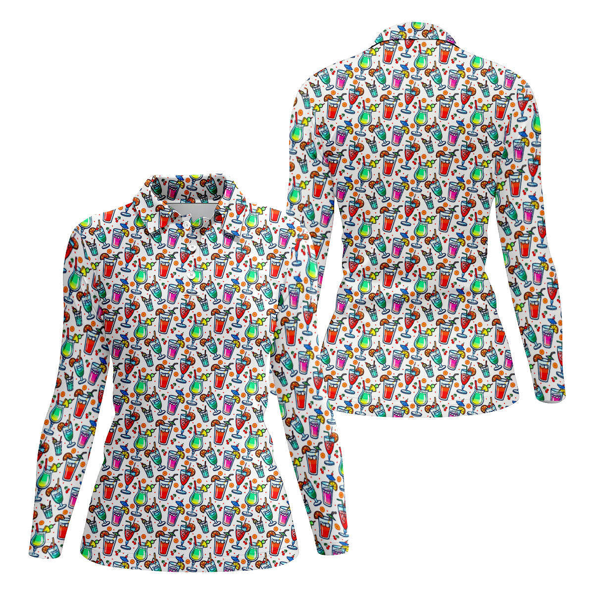 Refreshing Summer Cocktails Cinco De Mayo Celebration Fiesta Themed Golf Shirt For Women
