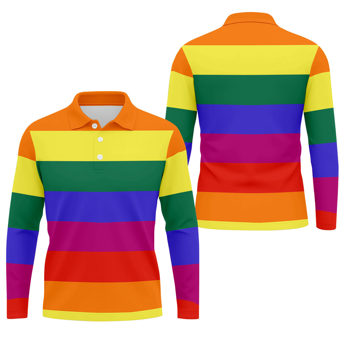 LGBT Rainbow Pride Month Celebrate Golf Tops For Men, Pride Colors Golf Shirts For Men