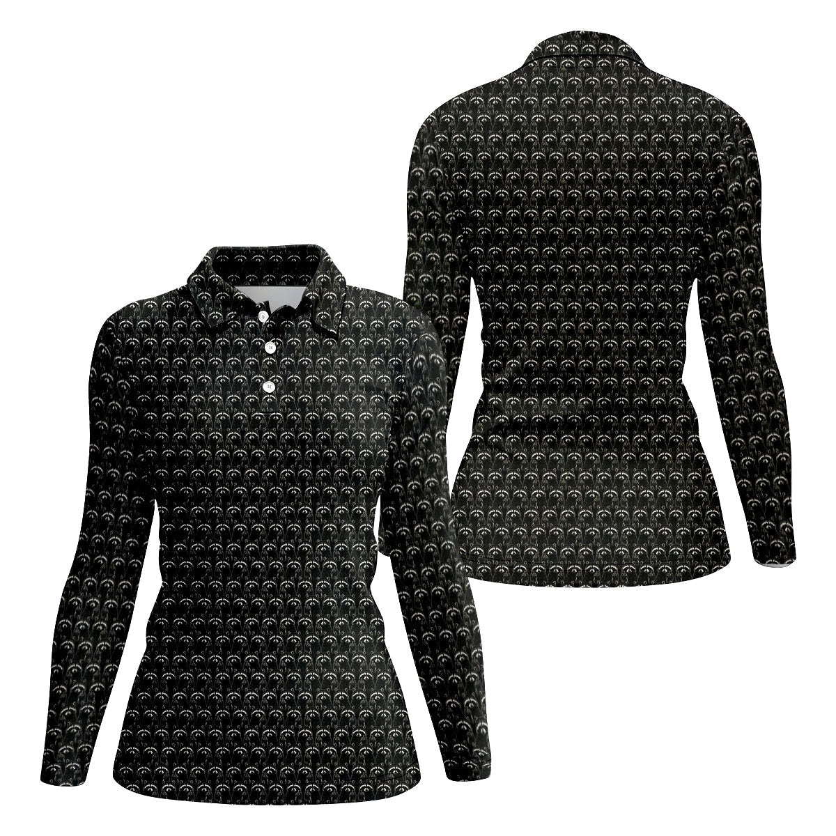 Funny Rude Raccoon Middle Finger Black Polo Shirt, Women's Golf Polo, Golf Tops For Women