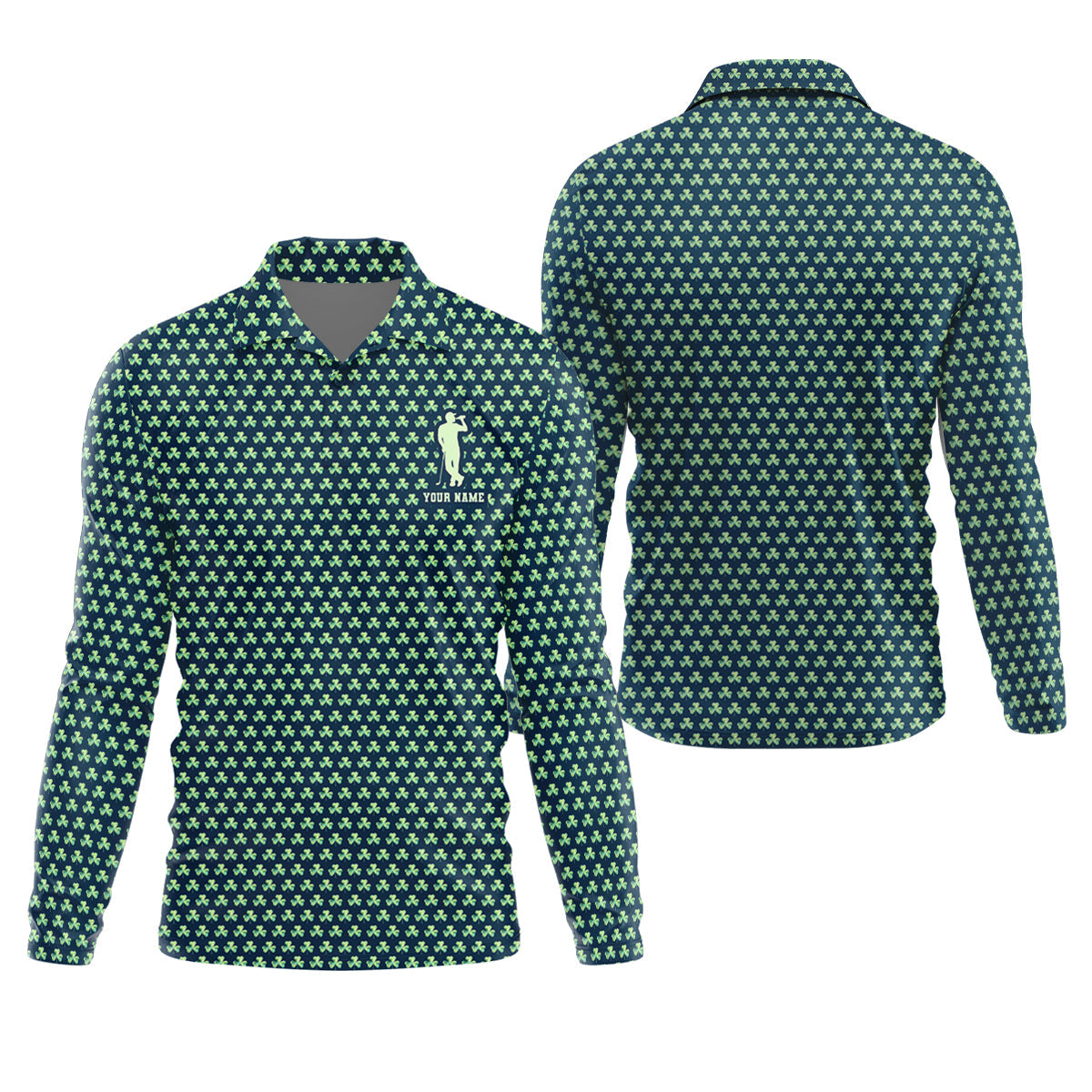 St Patrick's Day Shamrock Golf And Beer Green Golf Shirt, Polo Shirts For Men, Golf Shirts For Men