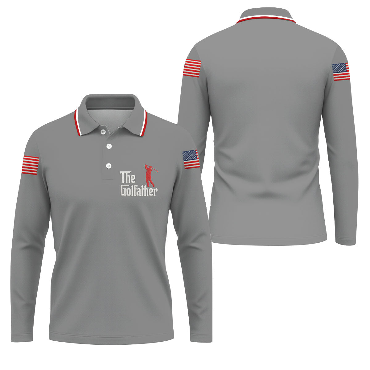 The Golfather Father's Day Golf Shirt, Men's Funny Golf Shirts, Golf Gift For Dad