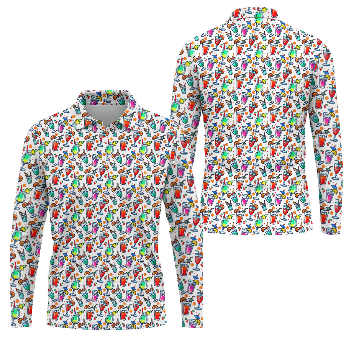 Refreshing Summer Cocktails Cinco De Mayo Celebration Fiesta Themed Golf Shirts For Men