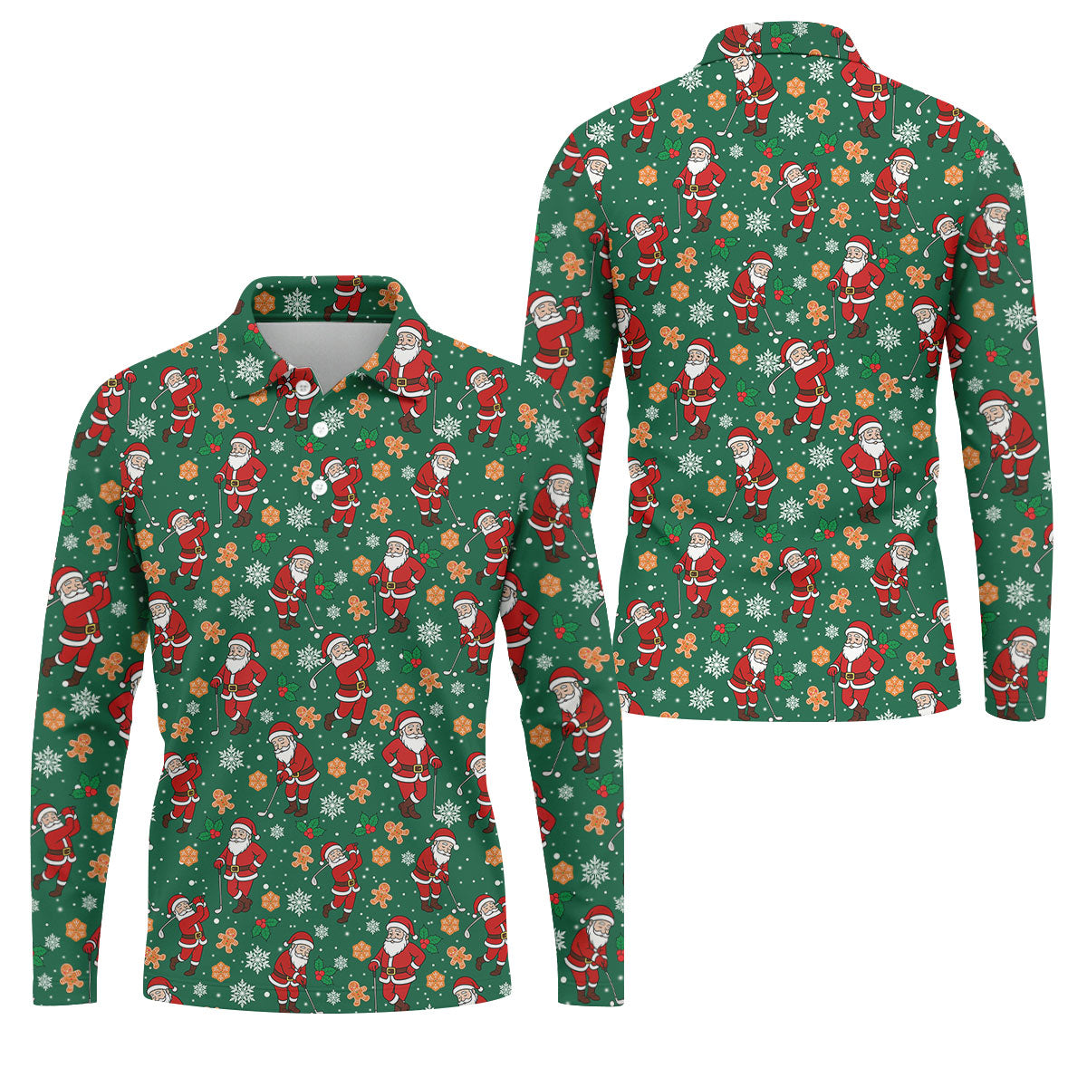 Golfing Santa Fun Golf Shirts For Men, Christmas Golf Shirt, Polo Shirts For Men, Golf Gift For Men