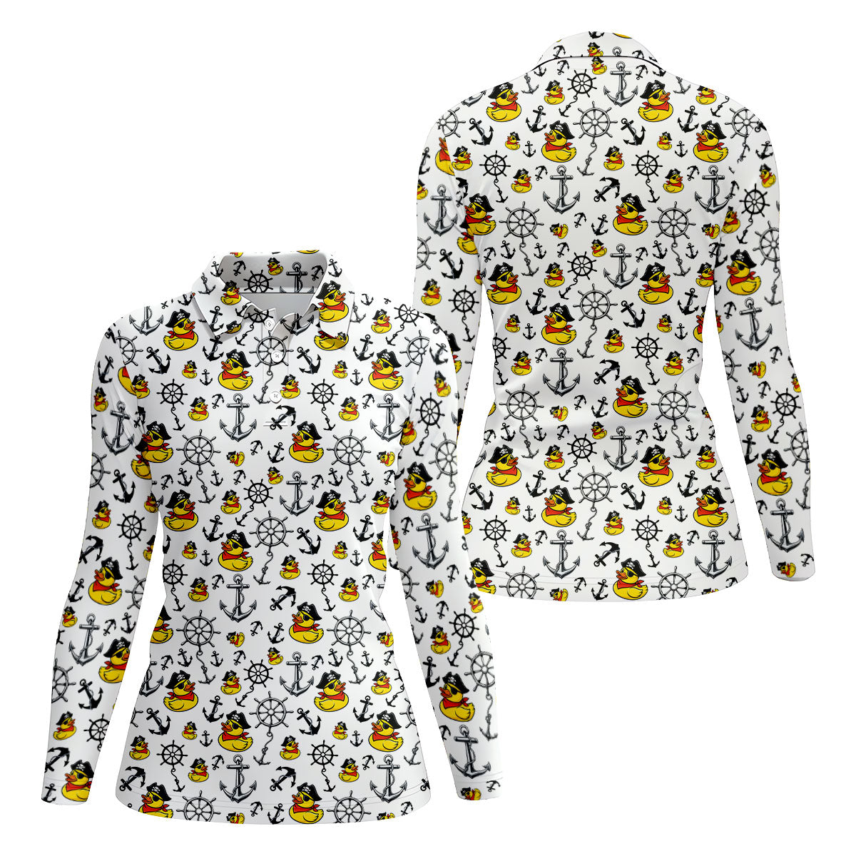 Pirate Rubber Ducks Funny Golf Shirt, Cute Golf Outfit, Ladies Golf Shirts, Golf Shirt For Women