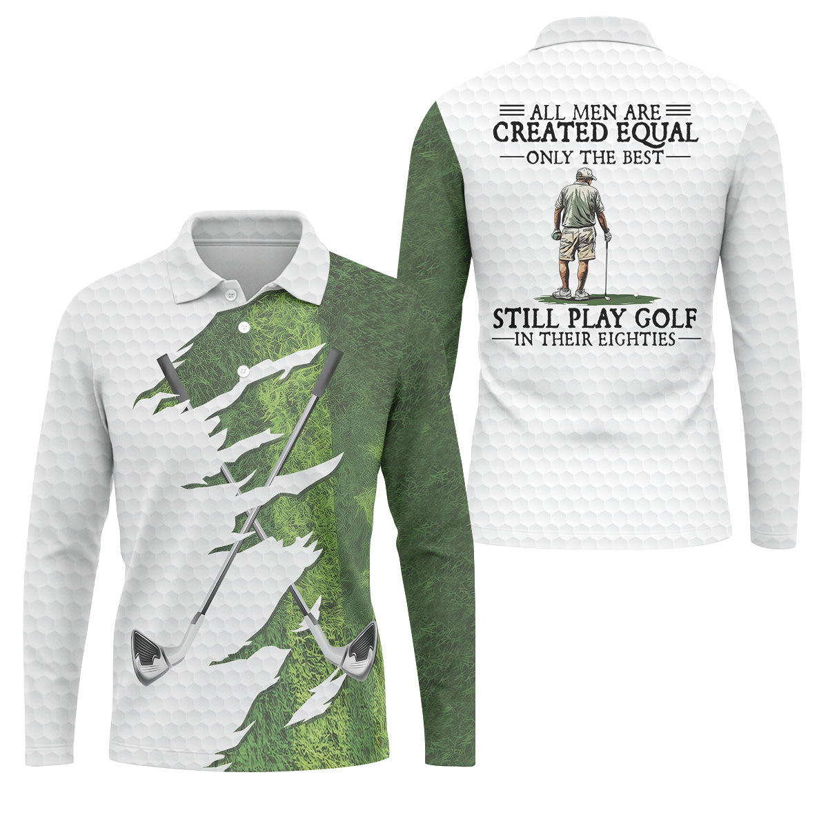 Personalized Ripped Fairway Golf Shirt, Men's Golf Shirt, Golf Polo Shirts For Men