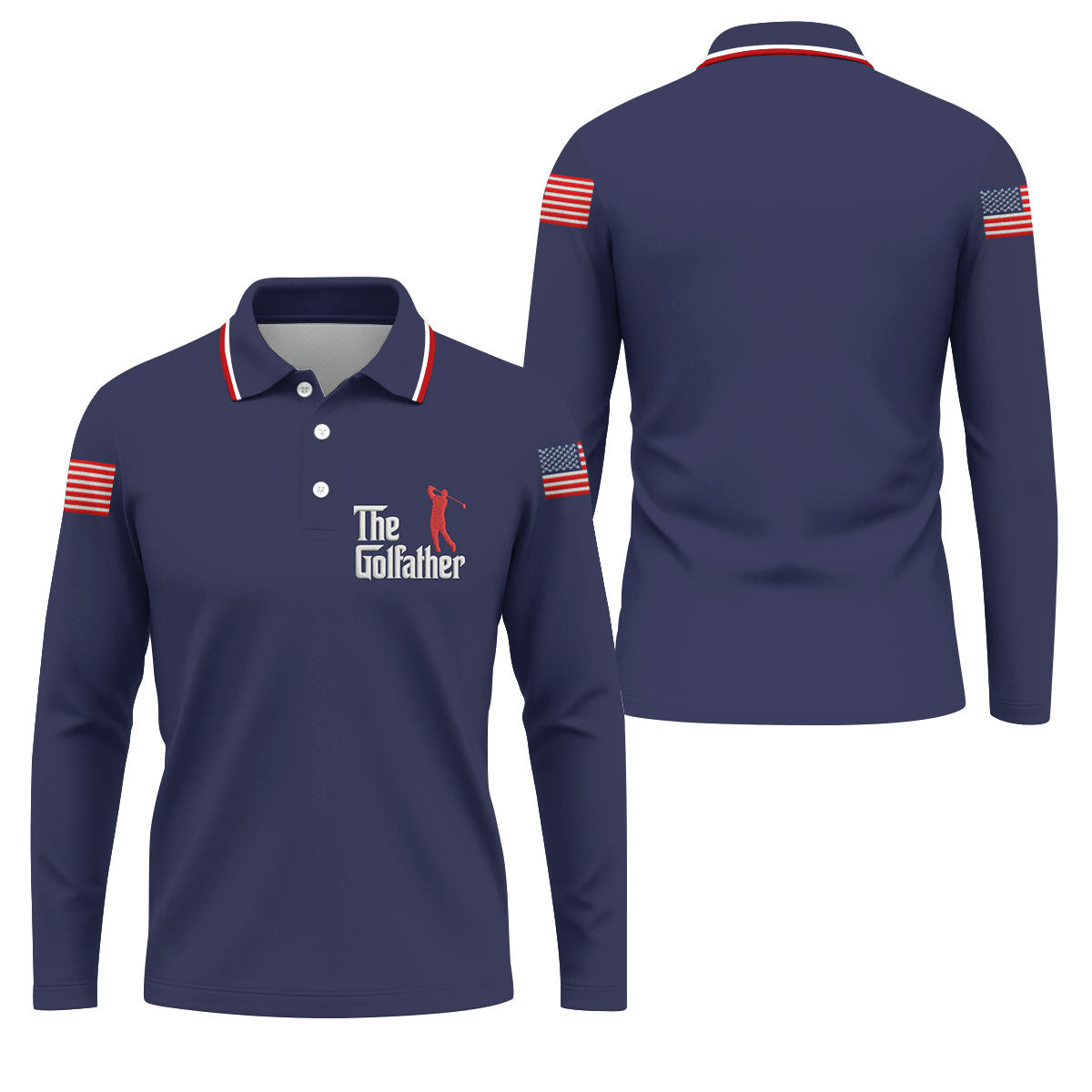 The Golfather Father's Day Golf Shirt, Men's Funny Golf Shirts, Golf Gift For Dad