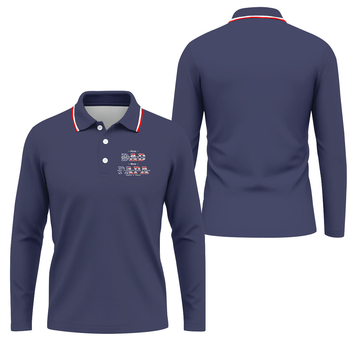 Navy First Dad Now Grandpa Golf Polo Shirt, Golf Polo Shirts For Men, Mens Golf Shirts