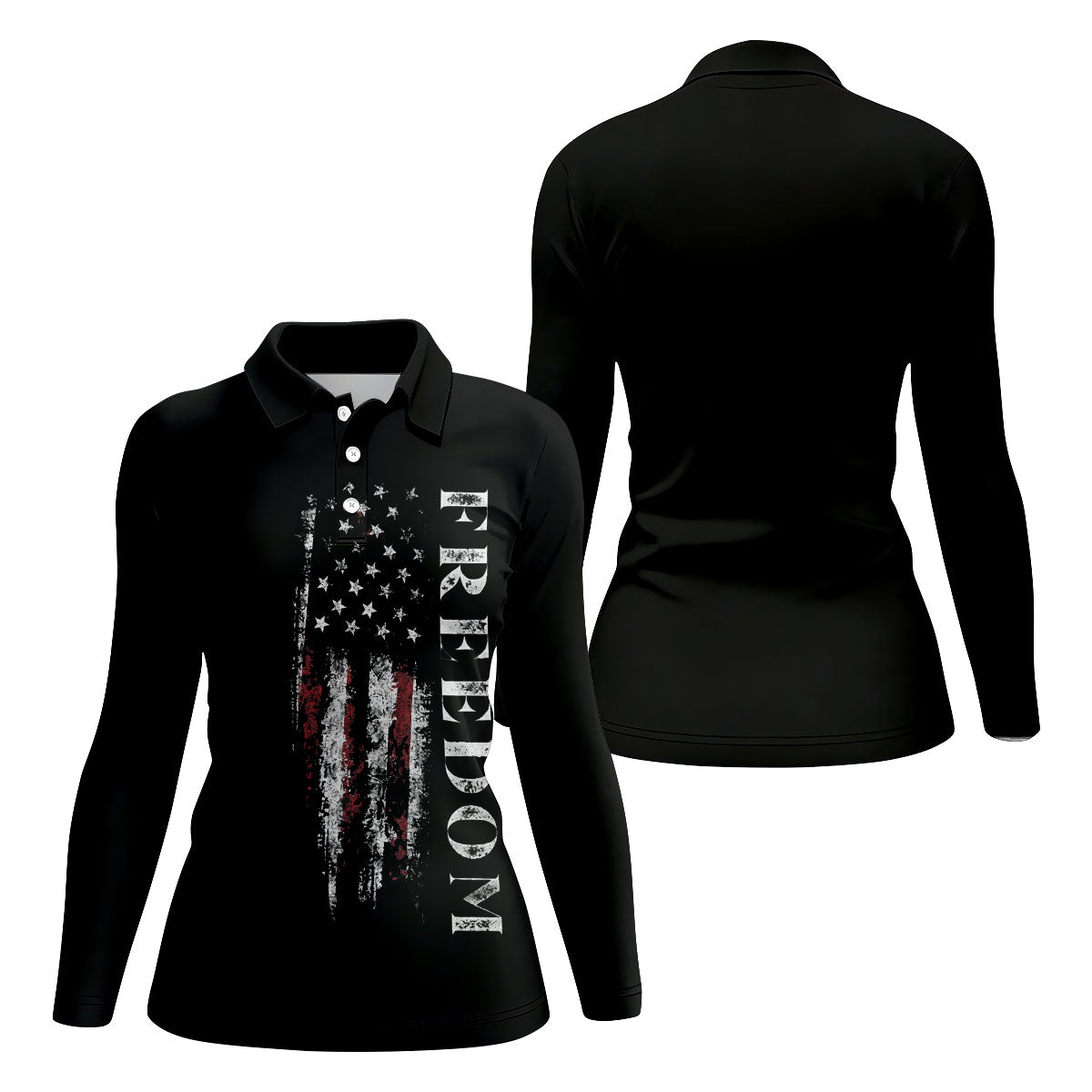 Freedom USA Distressed Flag US 250th Anniversary Golf Shirt, Patriotic Golf Shirt, Golf Shirts For Women