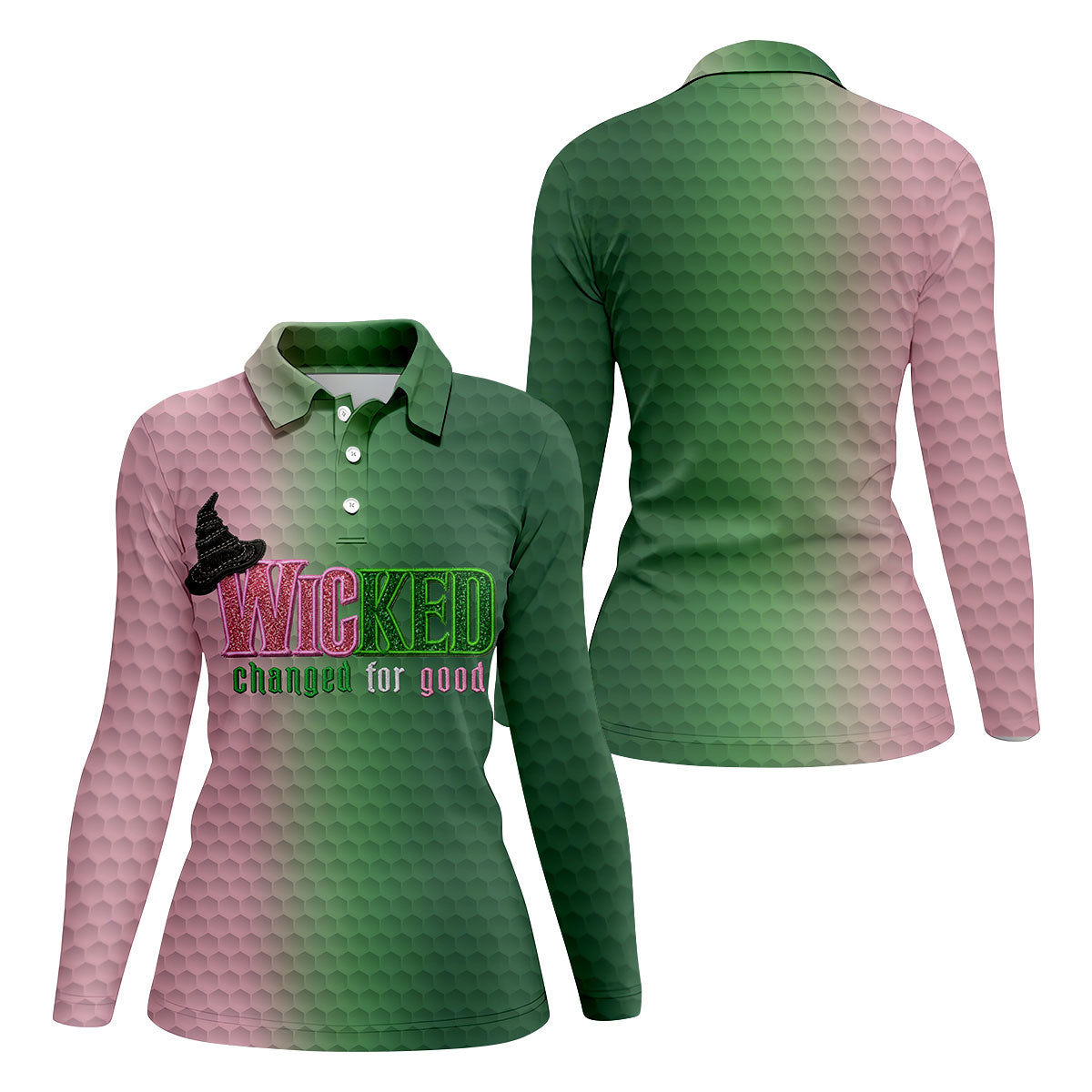 Wicked Changed For Good Halloween Shirt, Golf Polo For Women, Printed Golf Shirt