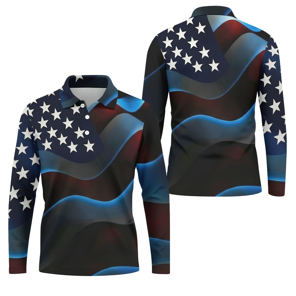 Patriotic American Flag 250th Anniversary Golf Tops For Men, Golf Shirts For Men, Polo Shirts For Men