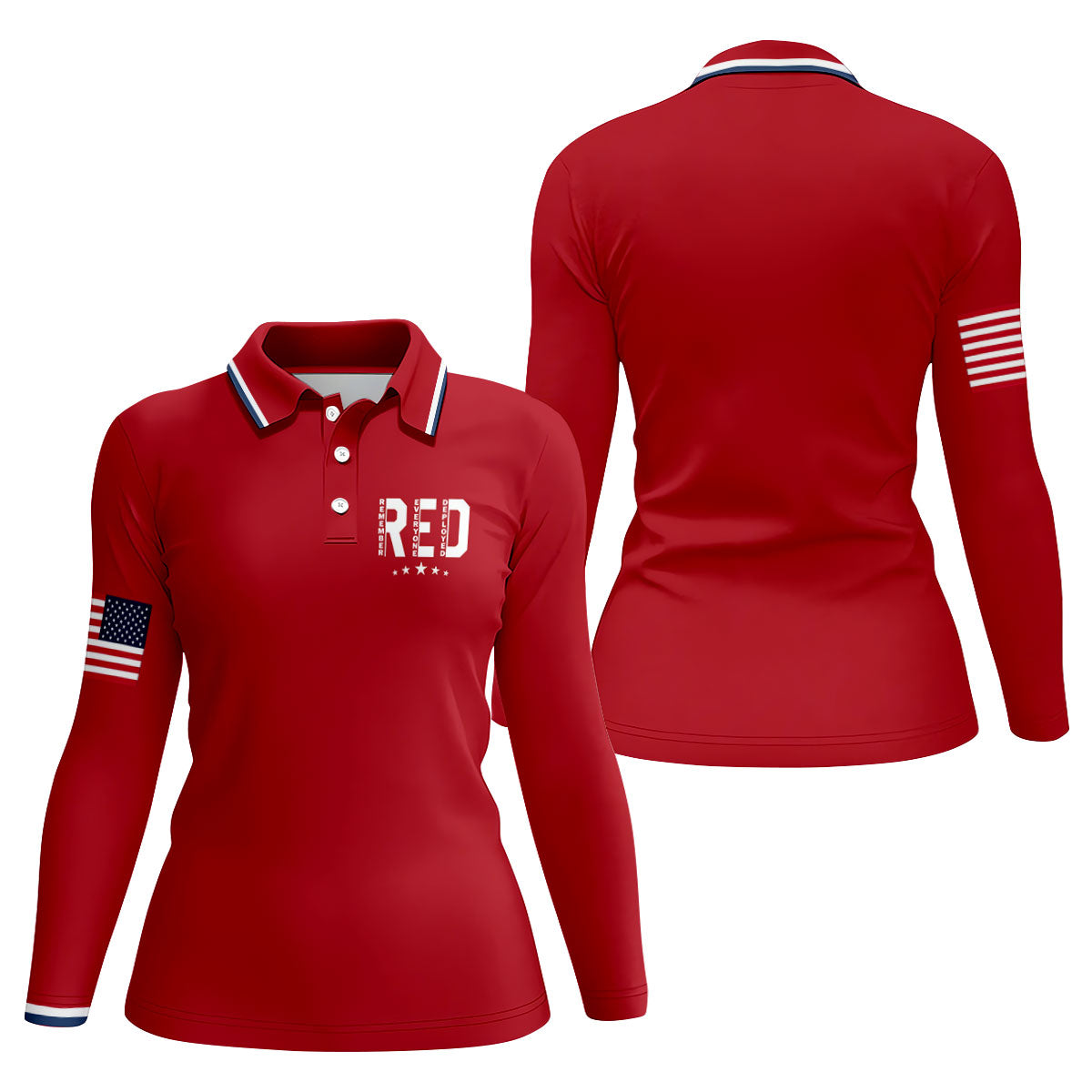 RED Friday Military Support 250 Anniversary Red Patriotic Golf Shirt, Golf Shirt For Women