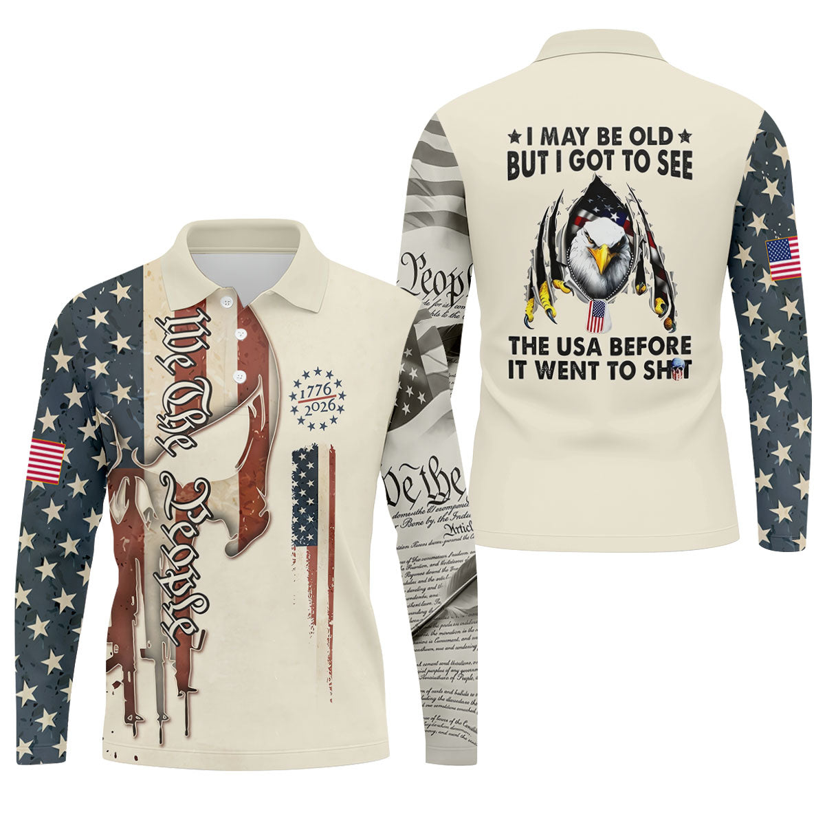 Funny Old USA Before It Went To Sh*t Golf Polo Shirt, Mens Golf Shirts, Golf Apparel For Men