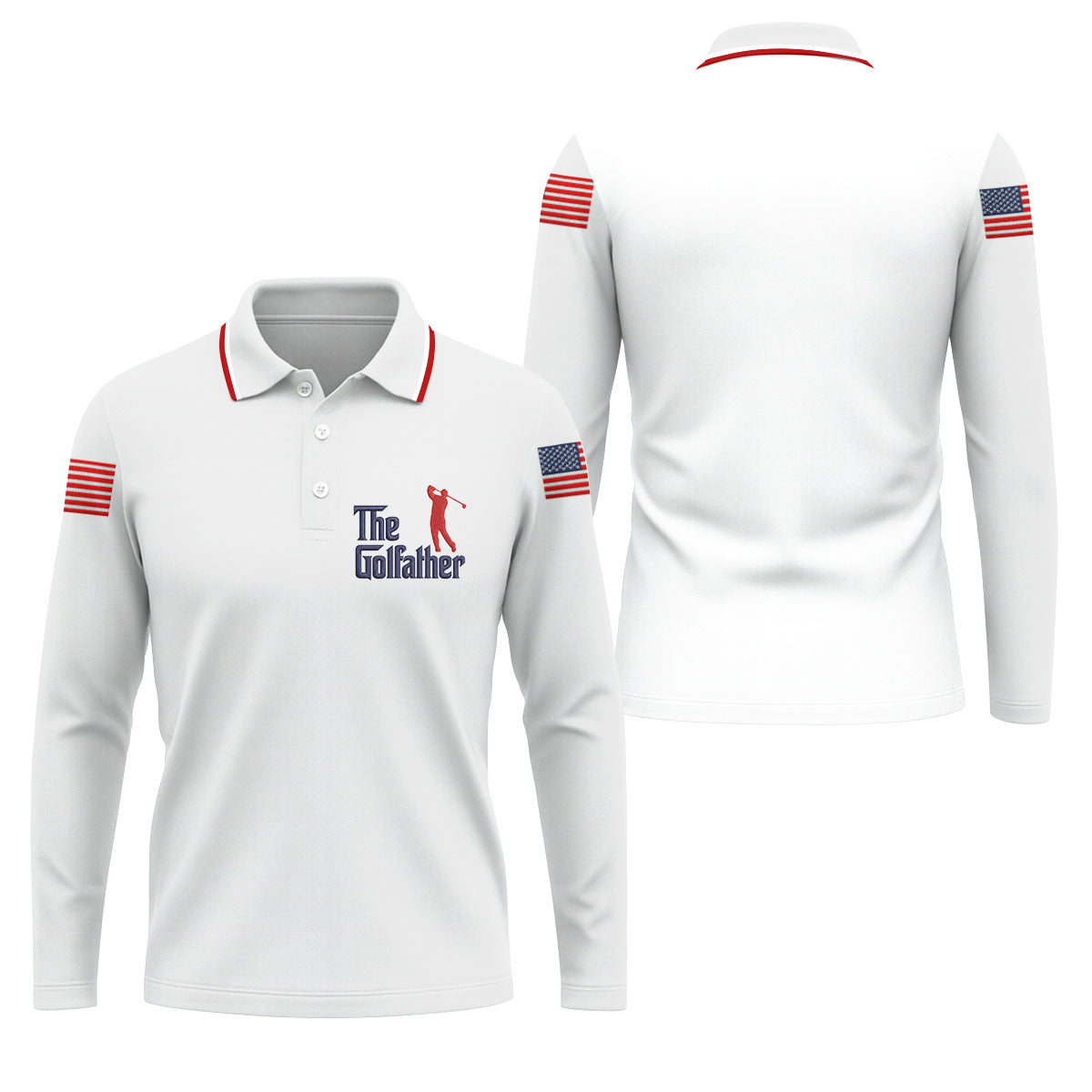 The Golfather Father's Day Golf Shirt, Men's Funny Golf Shirts, Golf Gift For Dad