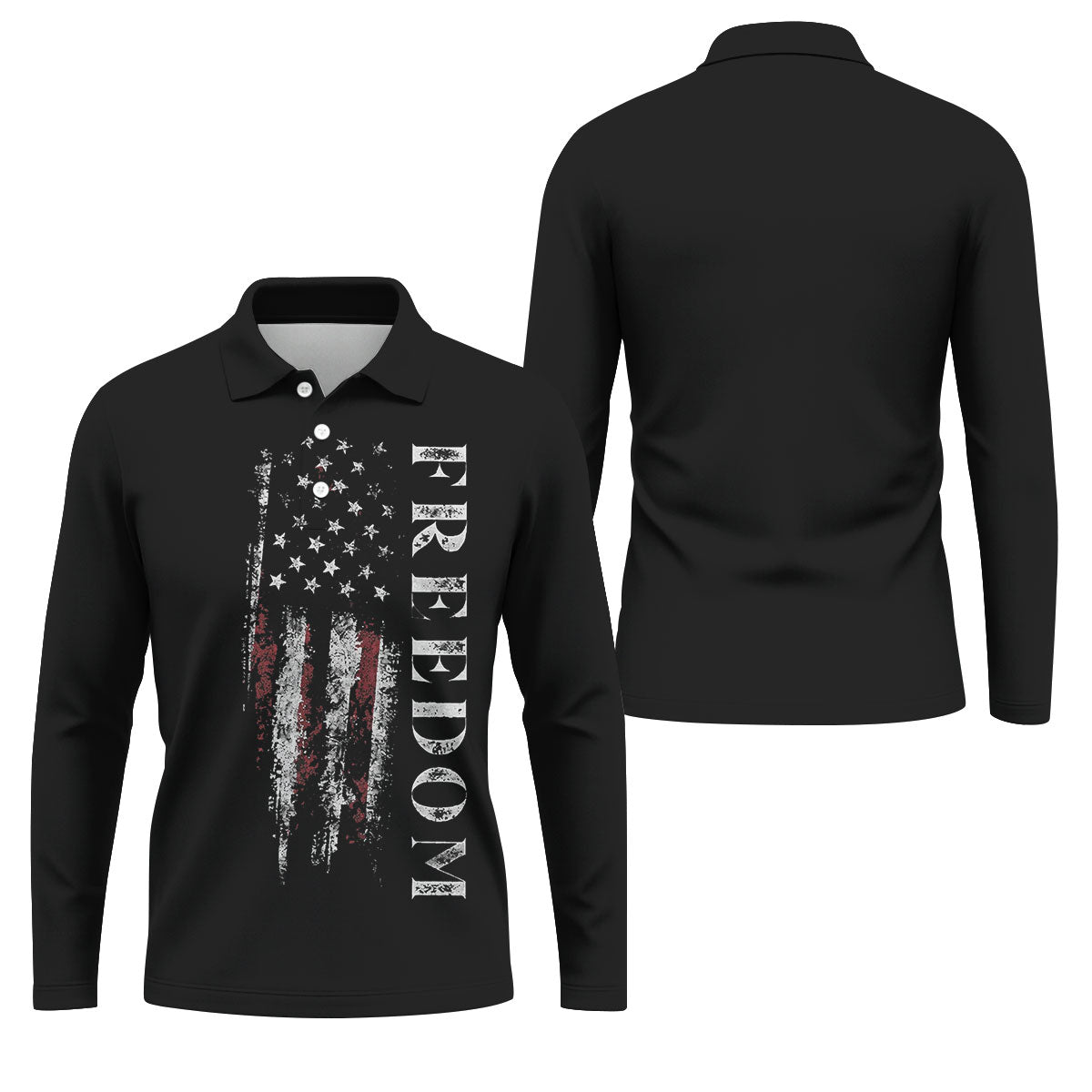 Freedom USA Distressed Flag US 250th Anniversary Golf Shirt, Patriotic Golf Shirt, Golf Shirts For Men