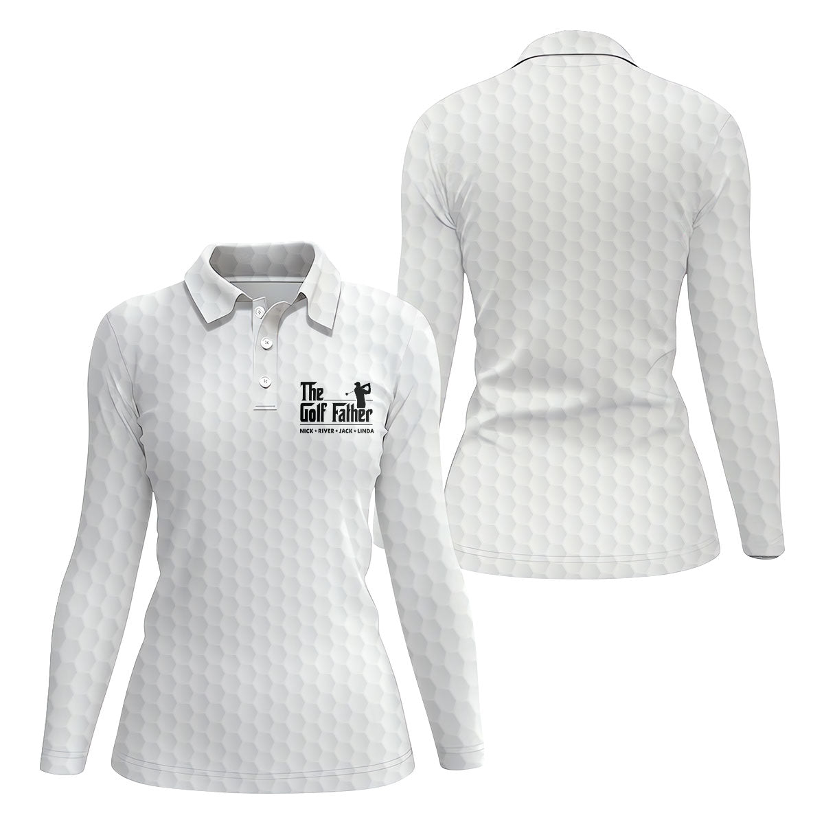 The Golf Father Custom Name Ladies Golf Tops, Golf Shirt For Women, Father's Day Presents Golf