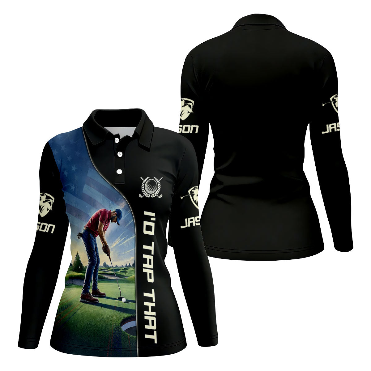 I'd Tap That 250th Anniversary Patriotic Golf Shirt, 4th Of July Golf Shirt For Women