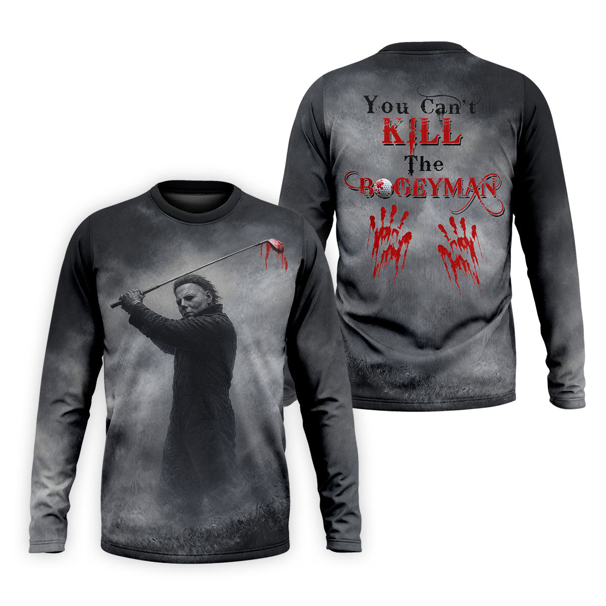 You Cant Kill The Bogeyman Horror Character Golf Polo Shirt, Mens Golf Shirts, Hawaiian Golf Shirt