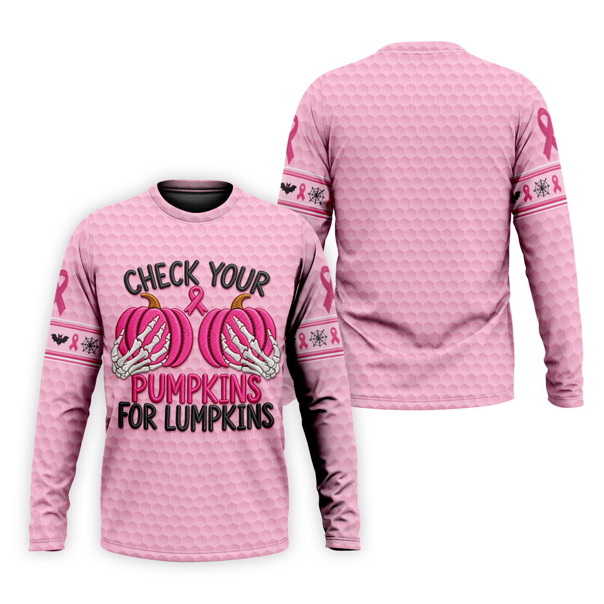Pumpkins For Lumpkins Breast Cancer Polo Shirt, Polo Shirts For Men, Mens Golf Apparel