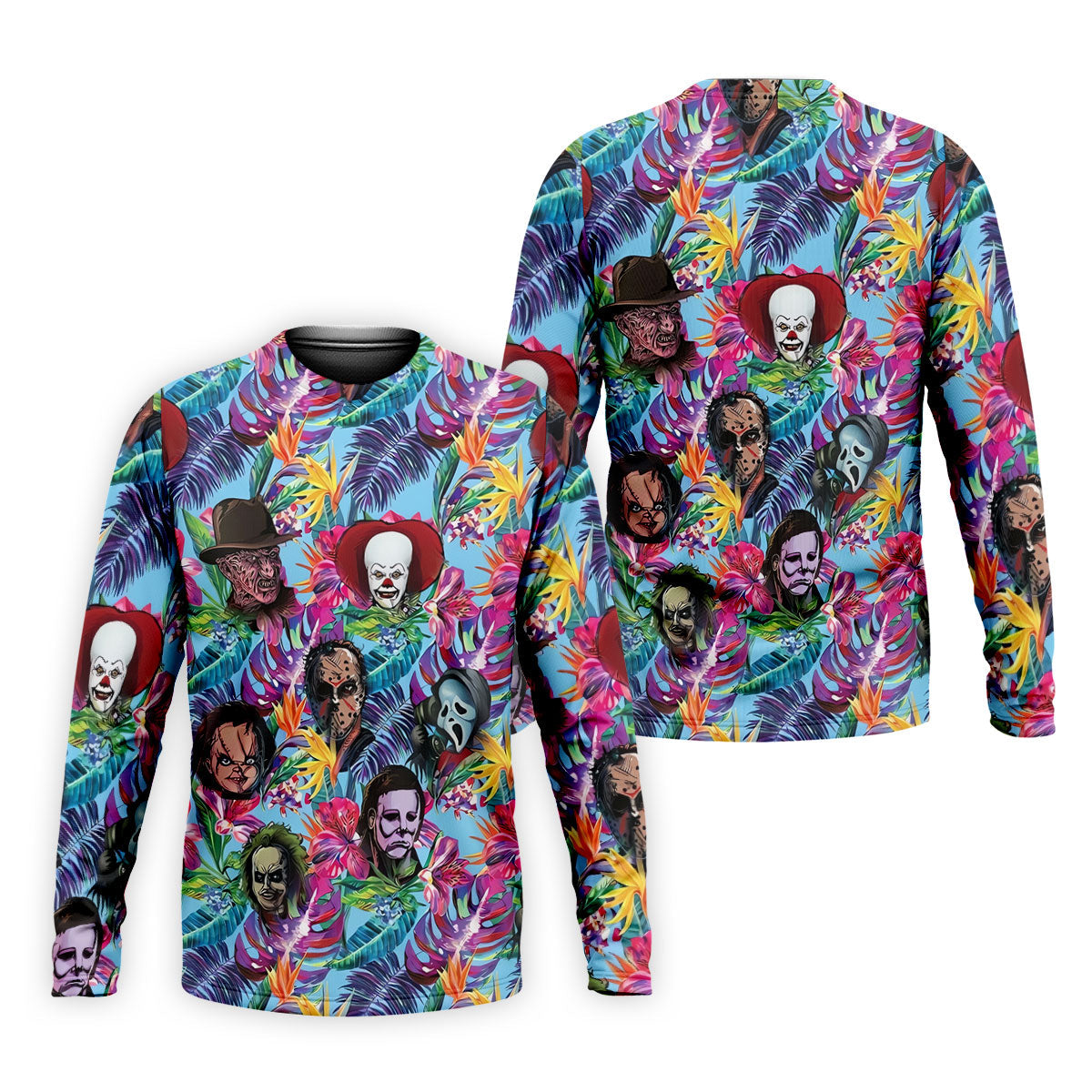 Tropical Horror Character Halloween Golf Shirt, Mens Golf Shirts, Golf Polo Shirts For Men
