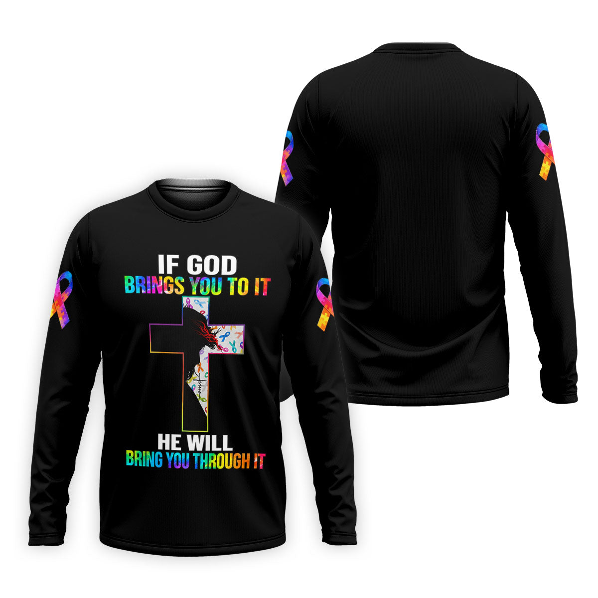 If God Brings You To It Cross Cancer Polo Shirt, Men's Golf Shirt, Printed Golf Shirts