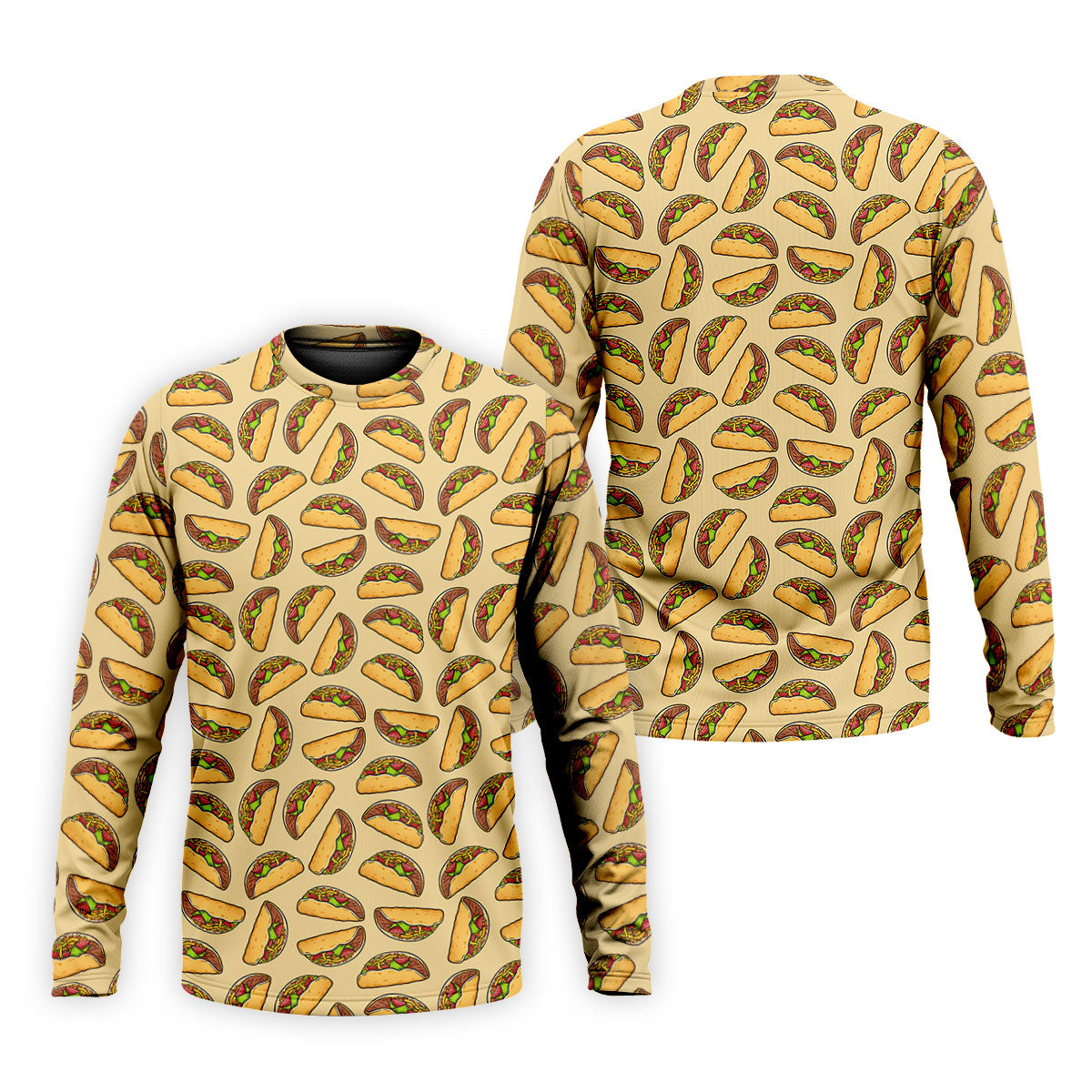 Taco Seamless Pattern Cinco De Mayo Celebration Fiesta Themed Tropical Pattern Golf Shirts For Men