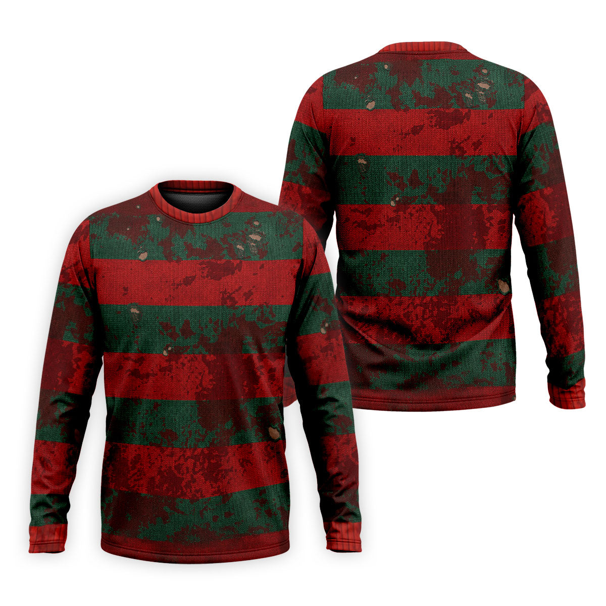 Distressed Red Green Horror Knit Golf Polo Shirt, Men's Golf Shirt, Hawaiian Golf Shirt