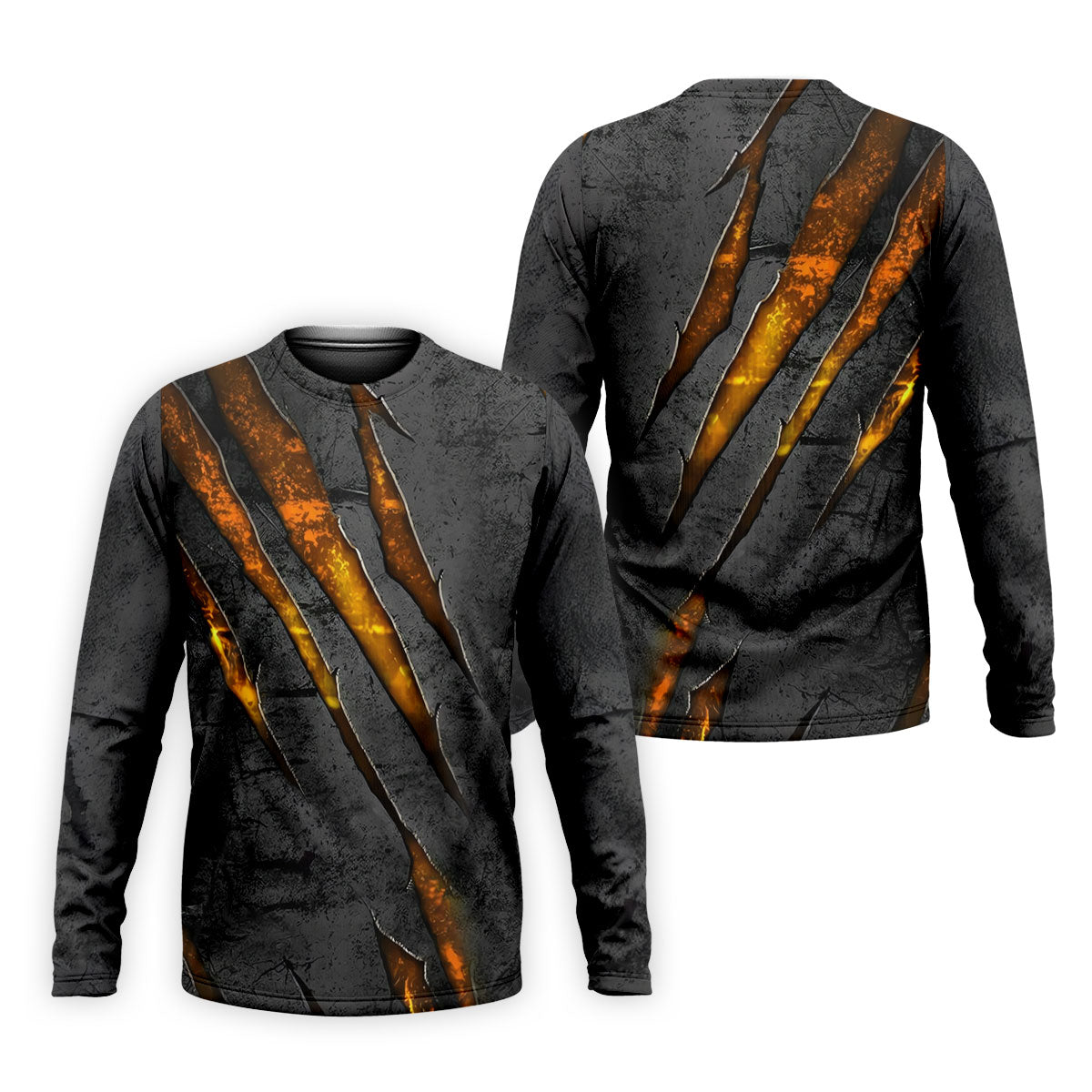 Yellow Claw Marks Hawaiian Golf Shirt, Scratch Print Men's Golf Shirt, Polo Shirts For Men