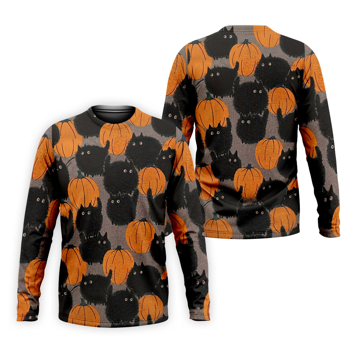 Black Cat Pumpkin Halloween Golf Polo Shirt, Mens Golf Apparel, Golf Shirts For Men