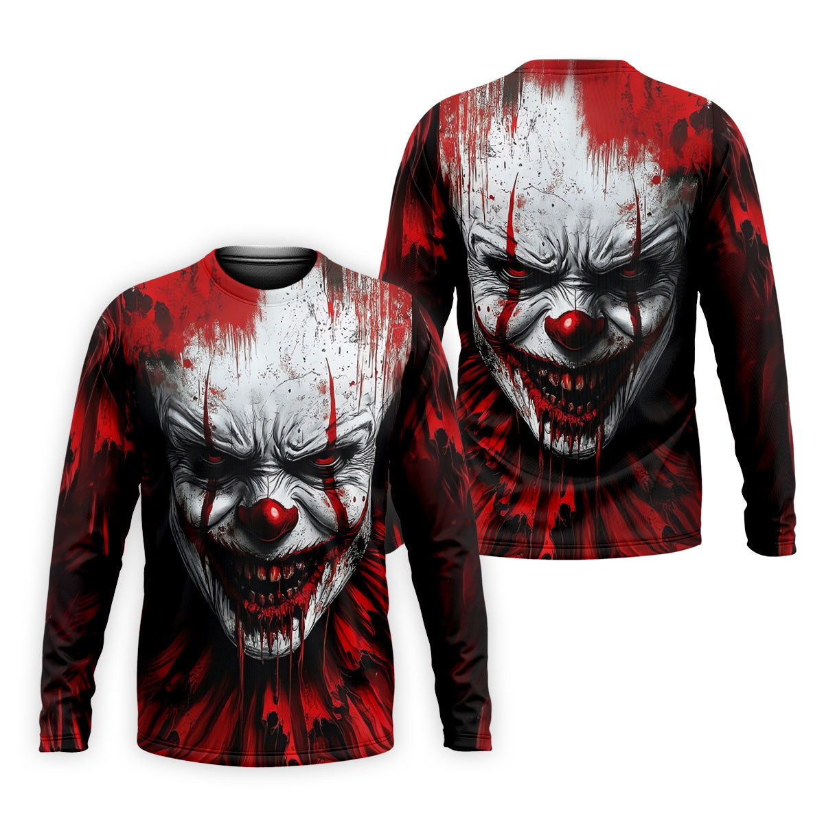 Scary Evil Clown Halloween Golf Polo Shirt, Men's Golf Shirt, Hawaiian Golf Shirt