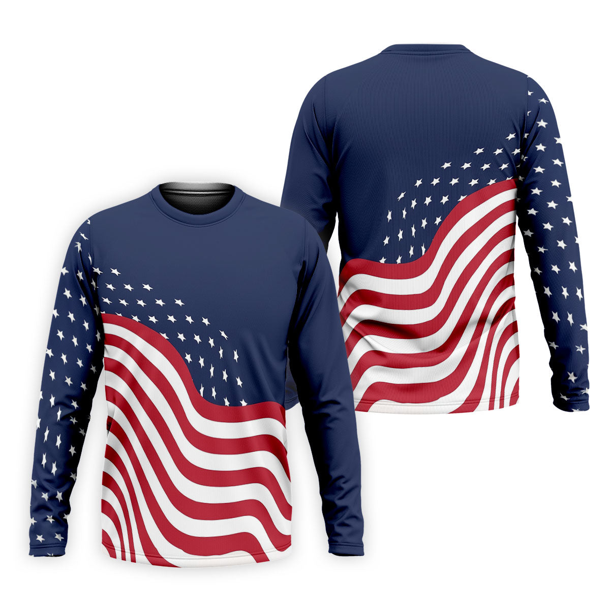 Red White Blue Wavy Stripes And Stars 4th Of July Patriotic Golf Shirt, 250 Years Golf Shirts For Men