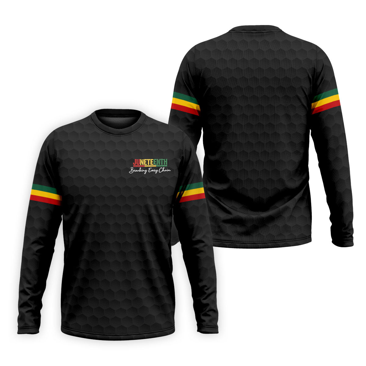 Juneteenth Breaking Every Chain Golf Ball Pattern Golf Tops For Men, Black Heritage Day Golf Shirts For Men