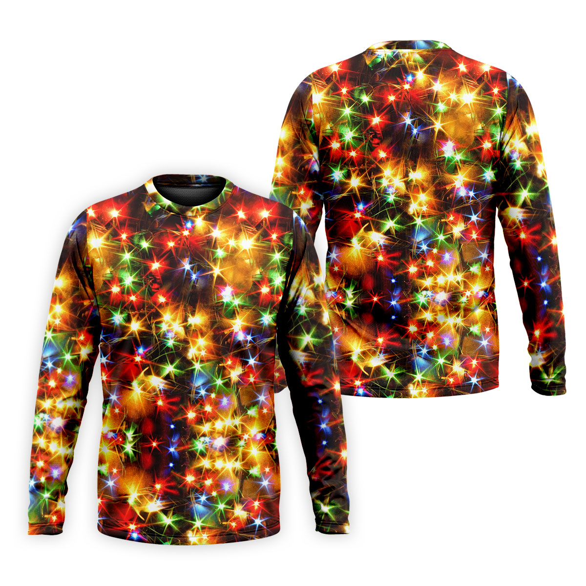 Colorful Christmas Lights Men's Golf Polo Shirts, Christmas Golf Shirt, Golf Gift For Men, Polo Shirts For Men