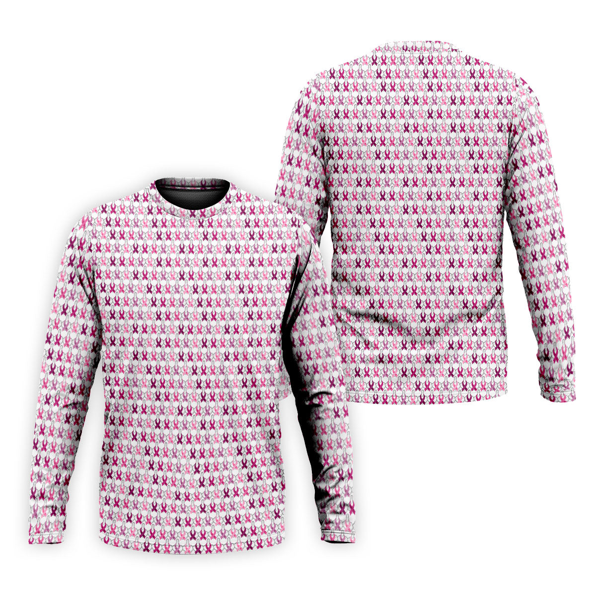 Middle Finger Pink Ribbon Breast Cancer Golf Shirt, Mens Golf Polo, Printed Golf Shirts