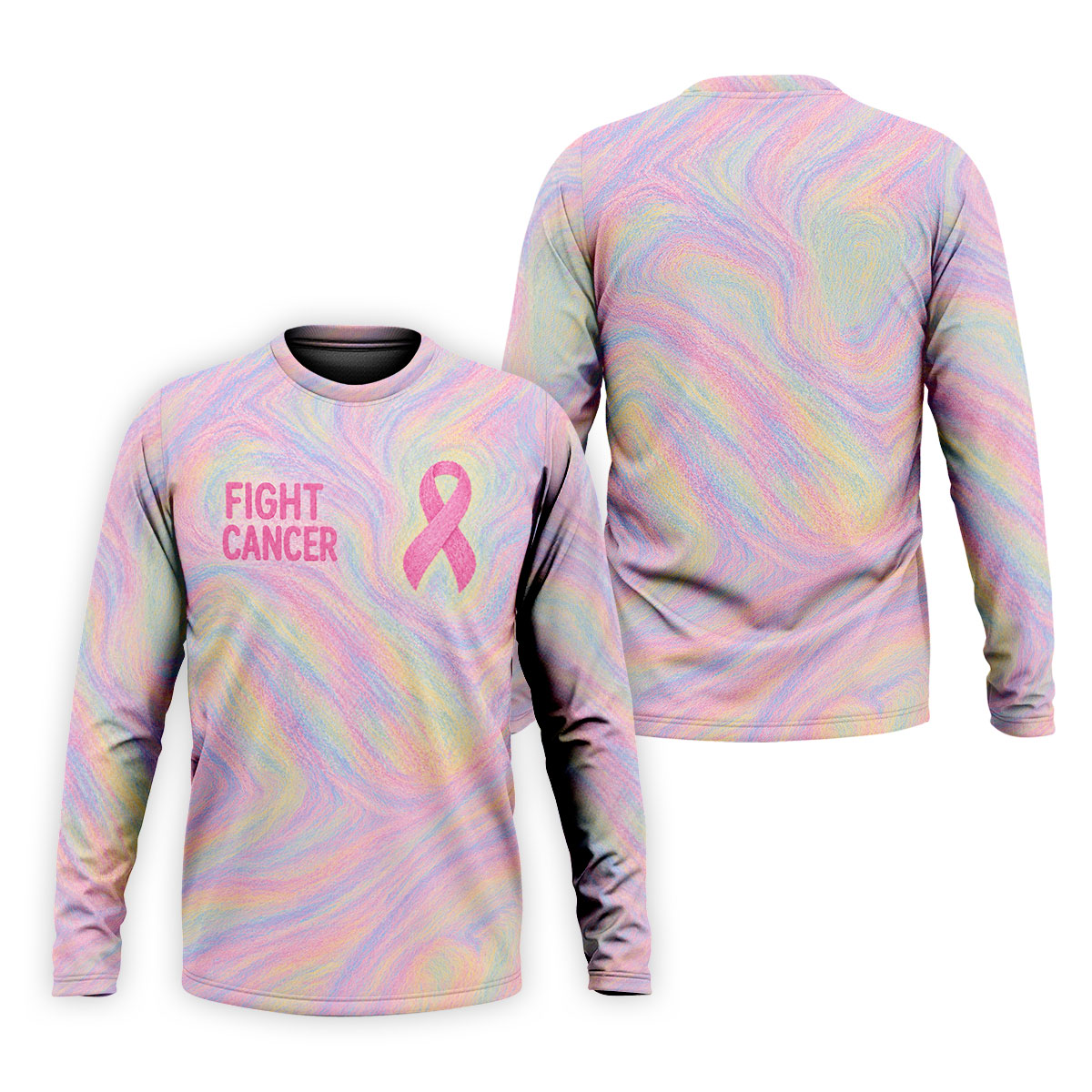 Fight Cancer Pink Ribbon Breast Cancer Polo Shirt, Golf Shirts For Men, Mens Polo Shirts