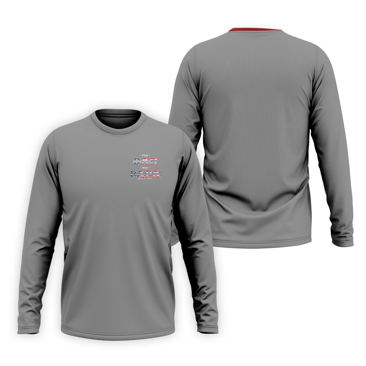 Gray First Dad Now Grandpa Golf Polo Shirt, Mens Golf Polo, Printed Golf Shirts