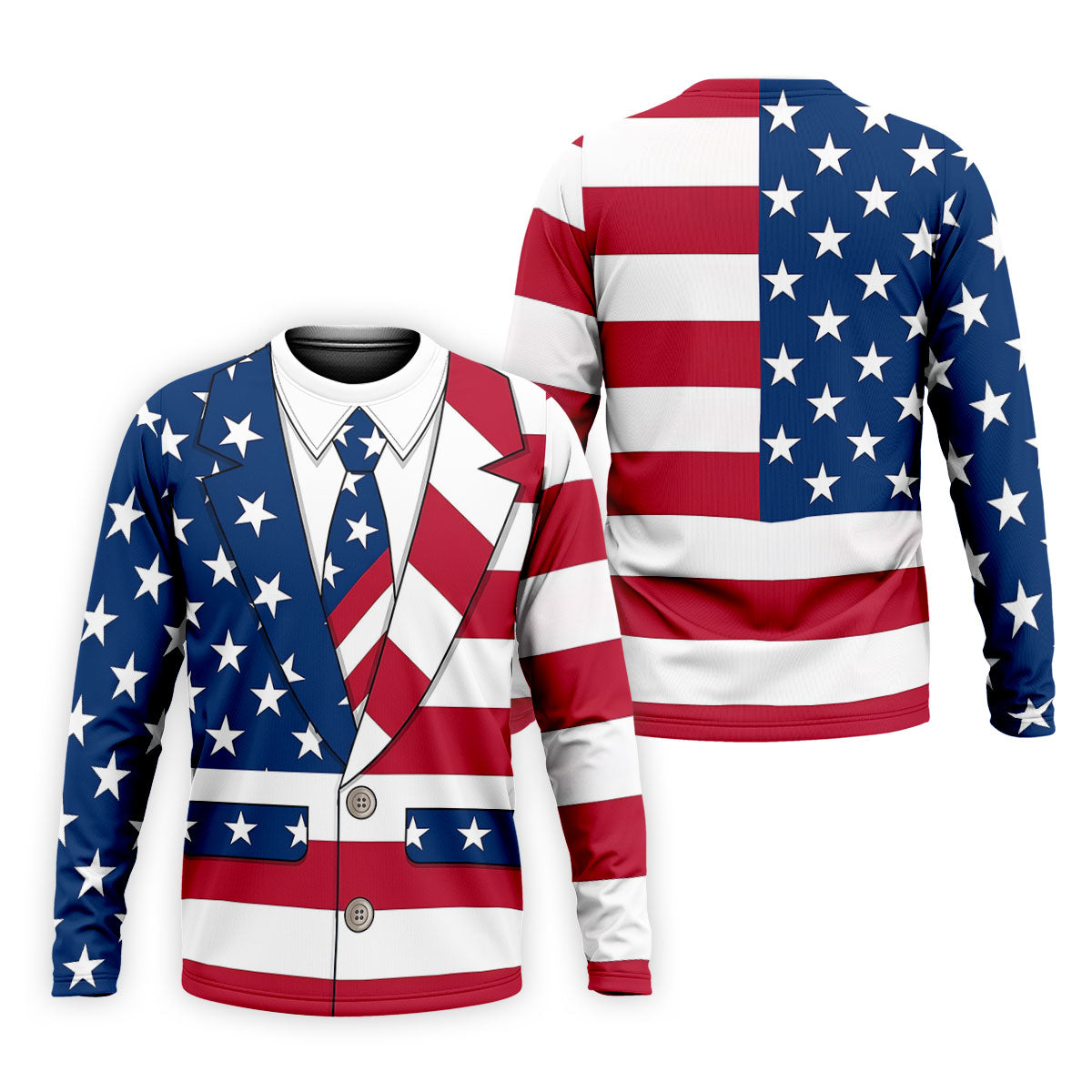 US Flag Tuxedo Costume Patriotic 4th Of July Golf Shirt, 250 Years Polo Shirts For Men